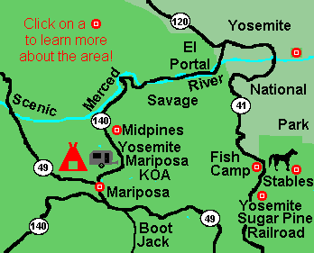 Midpines Area Map